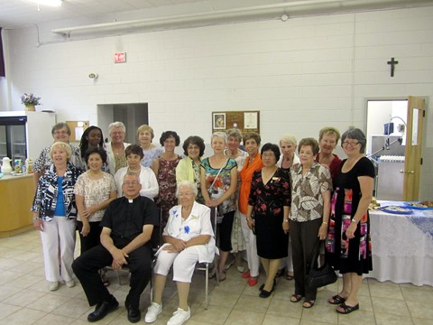  Father Michael with ladies of the CWL