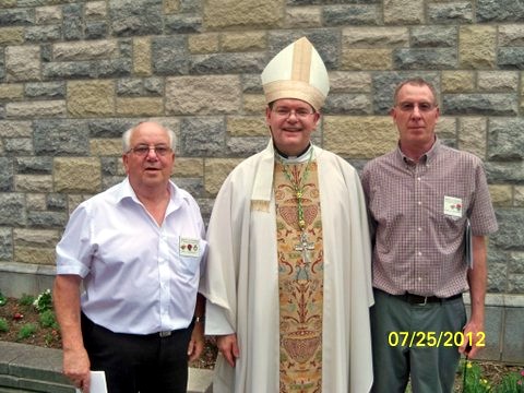 Bishop Kirkpatrick, with Knights Des Kennedy & Brian Whittaker